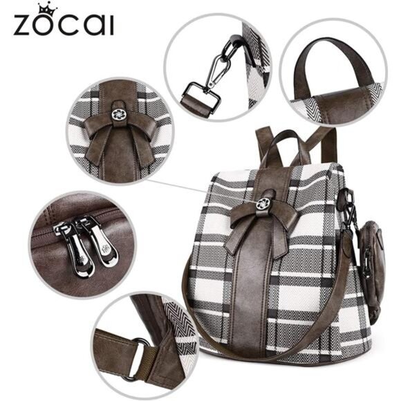 Backpack Purse for Women Fashion Backpack Purses PU Leather Daypacks Anti-Theft main image 5